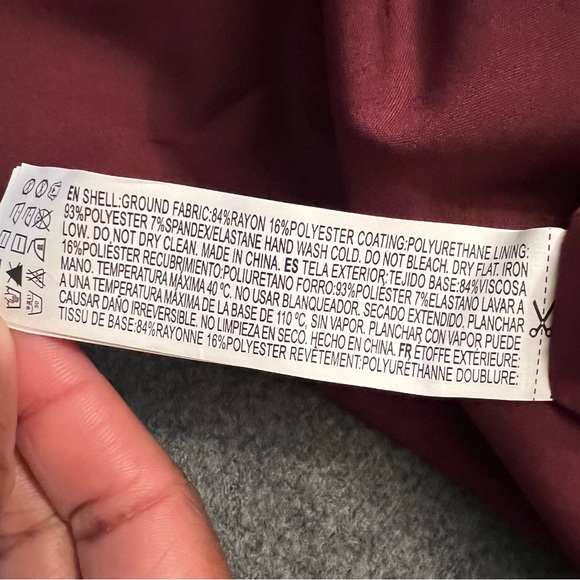 NWT Burgundy Faux Leather Top - Picture 5 of 5